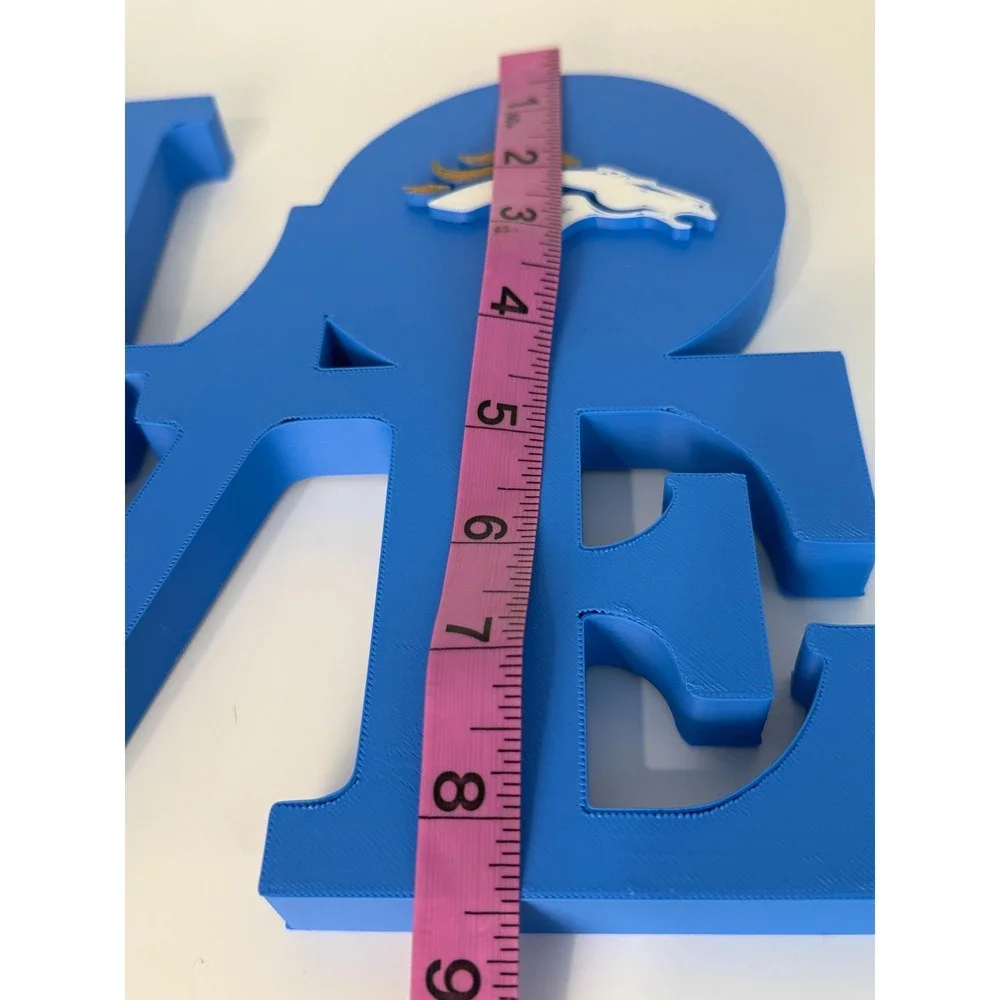 NFL Team LOVE Sign 3D Printed Football‎ Fan Decor  Custom Team Colors